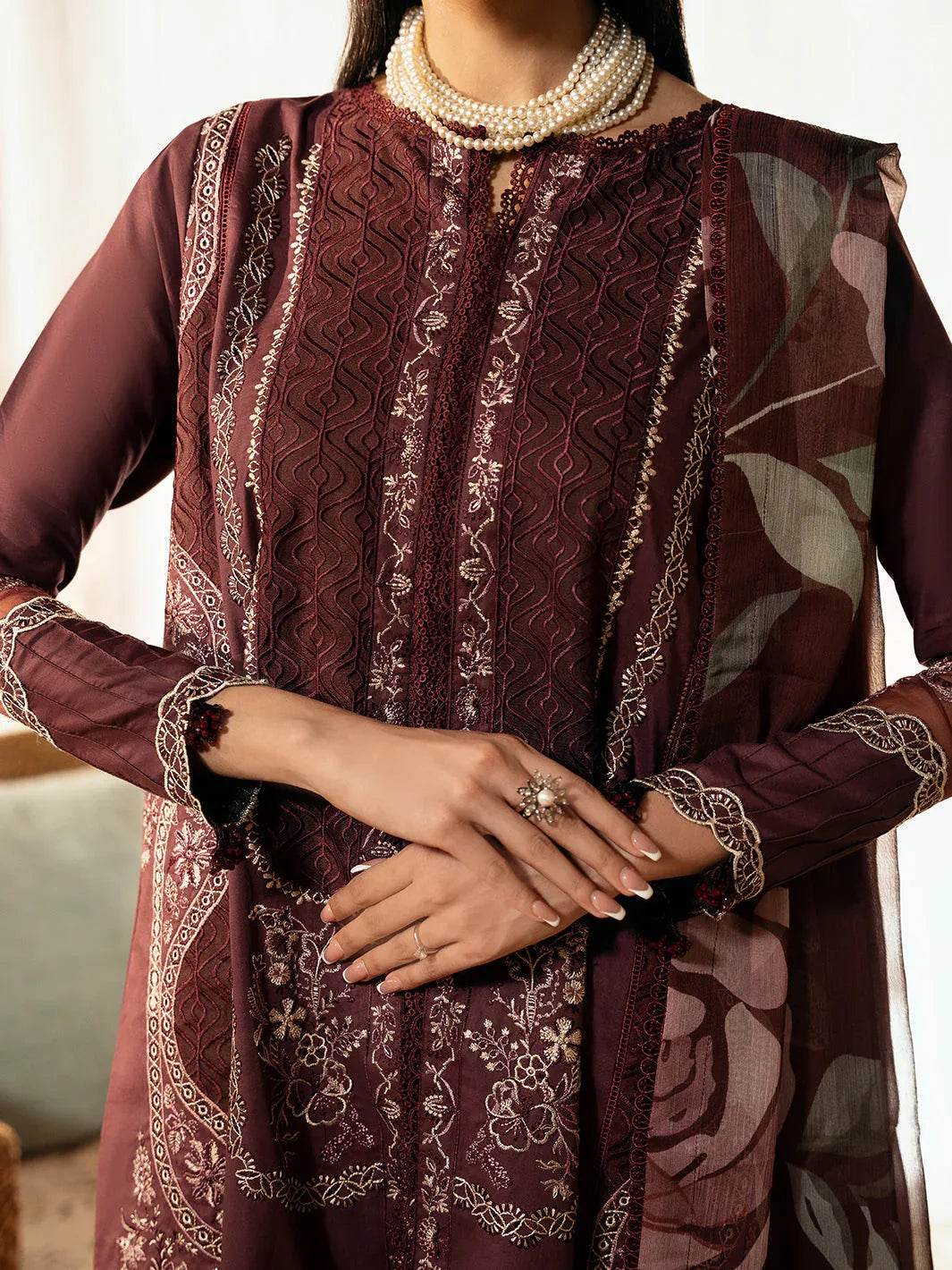 Izel | Dastak Luxury Lawn | TABEER - Aqsa Fabrics