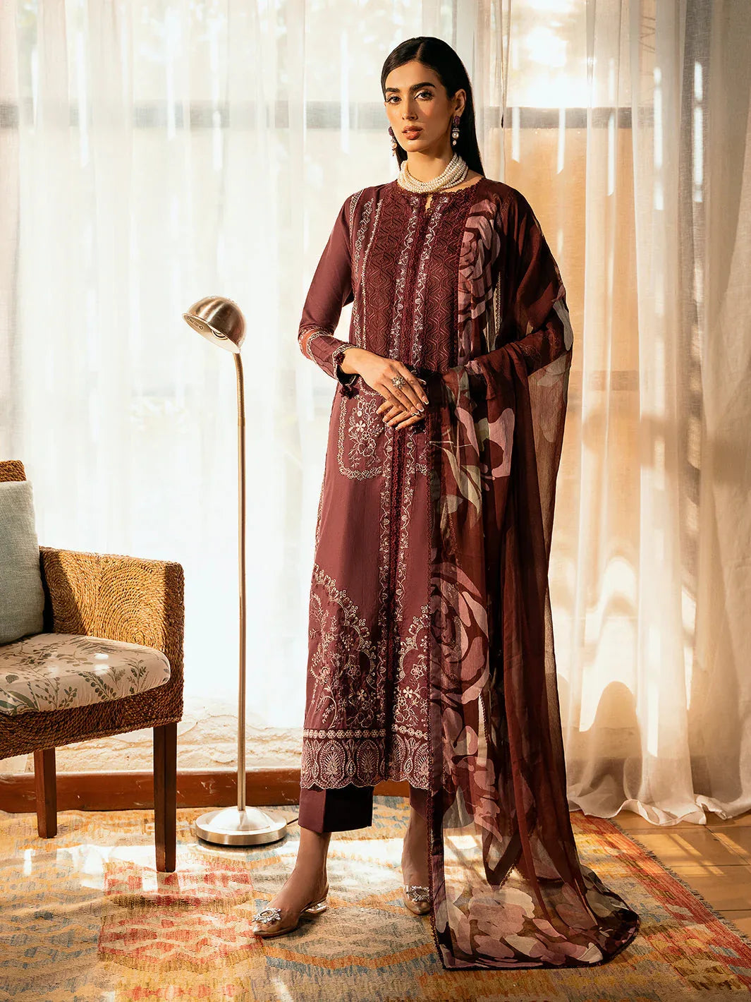 Izel | Dastak Luxury Lawn | TABEER - Aqsa Fabrics