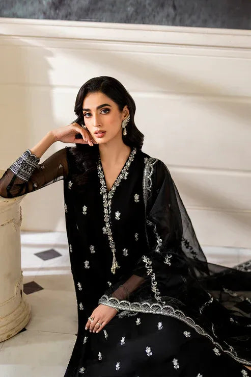 Declare | Chiffon Luxe | MIDNIGHT LFP-1109 - Aqsa Fabrics