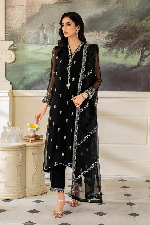 Declare | Chiffon Luxe | MIDNIGHT LFP-1109 - Aqsa Fabrics