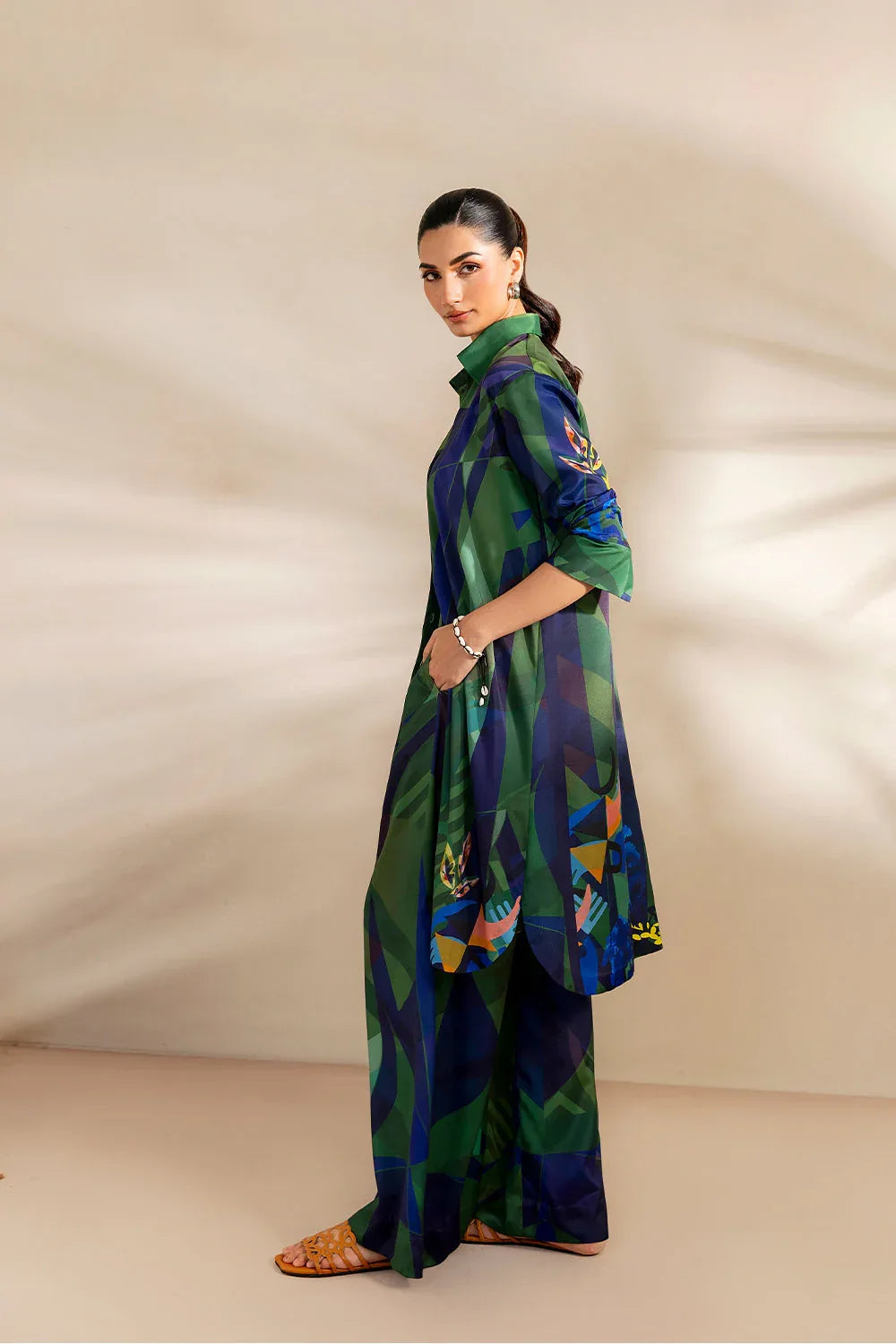 Saira Rizwan | Silk Coords 25 | SHORELINE SERENADE - SRSP-25-08 - Aqsa Fabrics