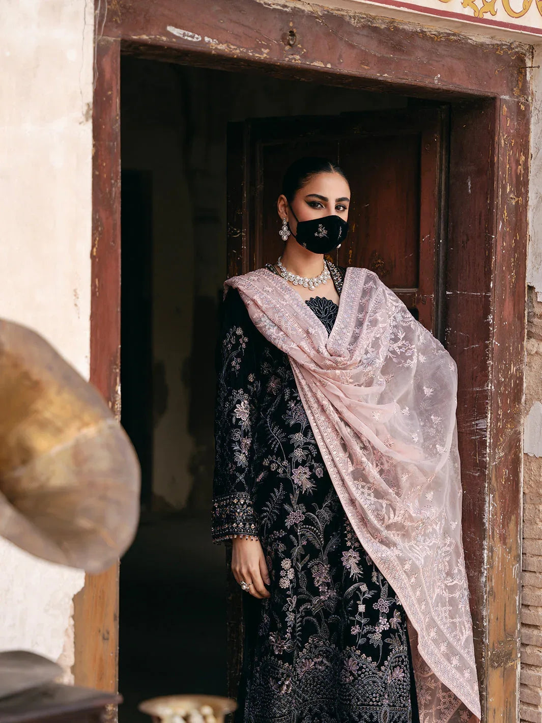 Flossie | Siara Velvet Formals | V-103 - A - Aqsa Fabrics