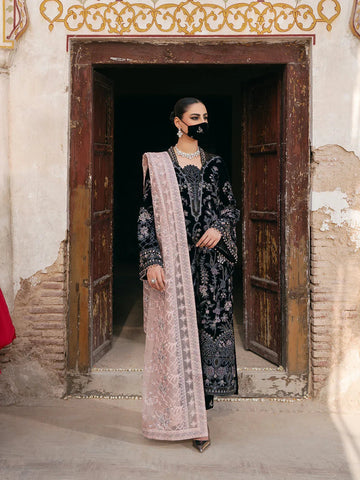 Flossie | Siara Velvet Formals | V-103 - A - Aqsa Fabrics