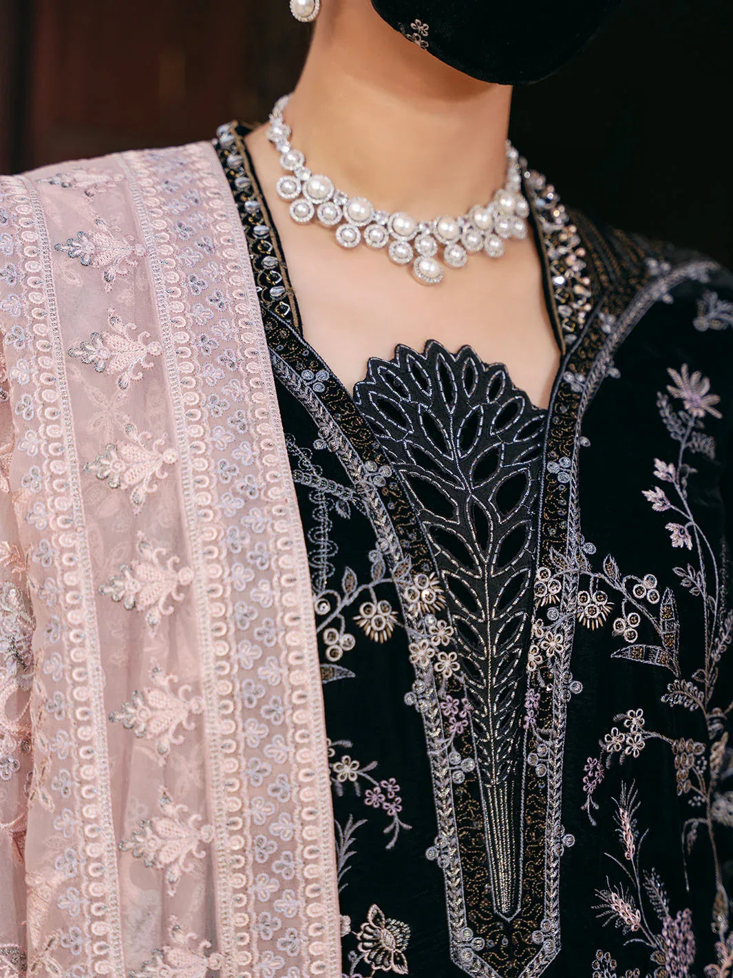Flossie | Siara Velvet Formals | V-103 - A - Aqsa Fabrics