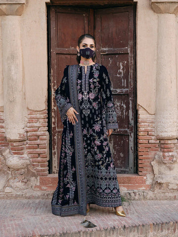 Flossie | Siara Velvet Formals | V-104 - A - Aqsa Fabrics