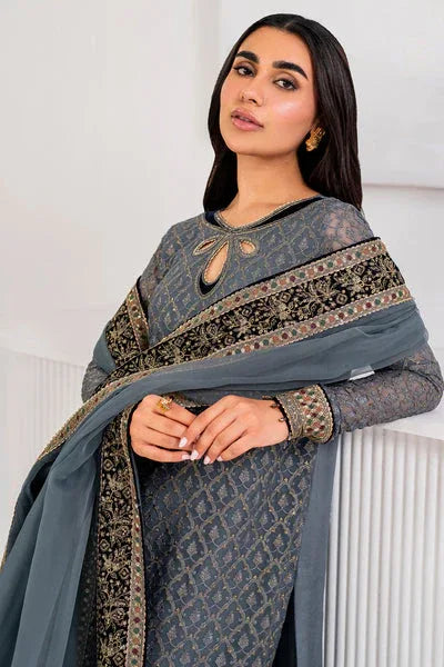 Jazmin | Formals Collection | CHIFFON UC-3058 - Aqsa Fabrics