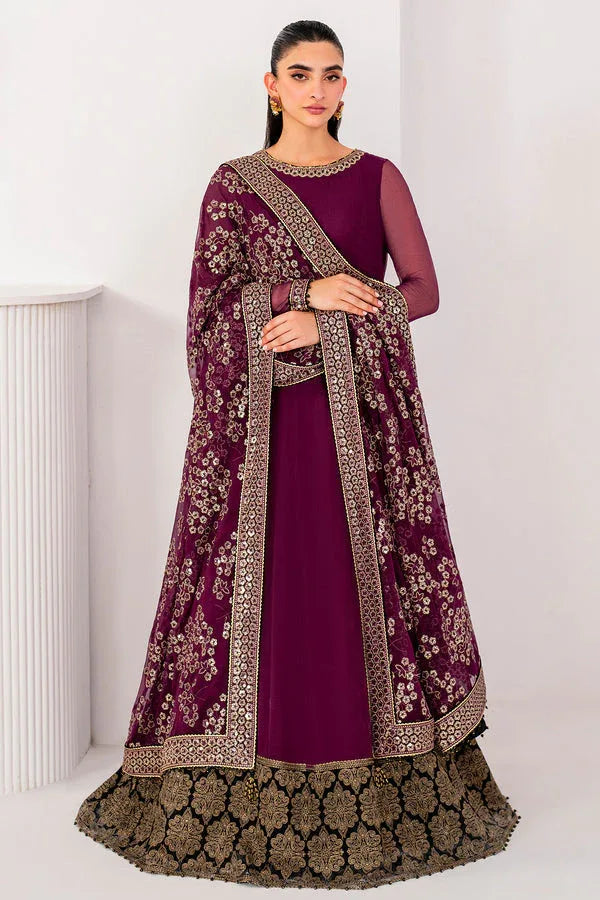 Jazmin | Formals Collection | CHIFFON UC-3057 - Aqsa Fabrics