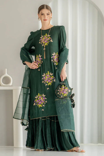 Ego | Diva Premium | EMERALD 3 PIECE - Aqsa Fabrics