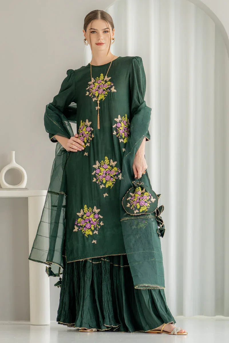 Ego | Diva Premium | EMERALD 3 PIECE - Aqsa Fabrics