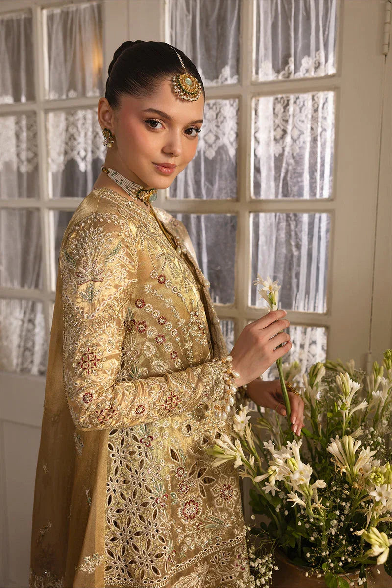 Afrozeh | Dastangoi 25 | Goldveil - Aqsa Fabrics