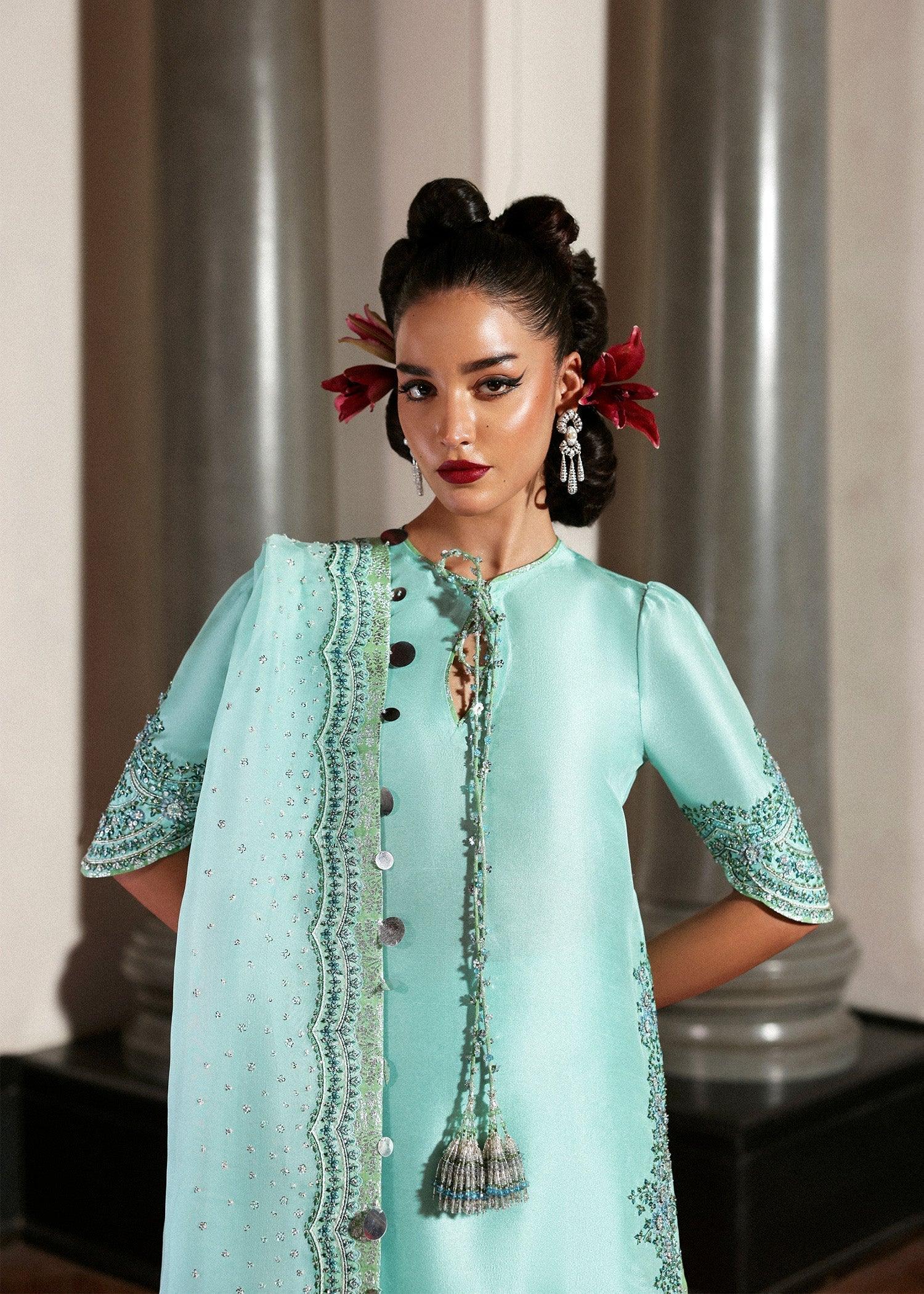 Hussain Rehar I The Scent Luxury Pret 25 I Mynt - Aqsa Fabrics