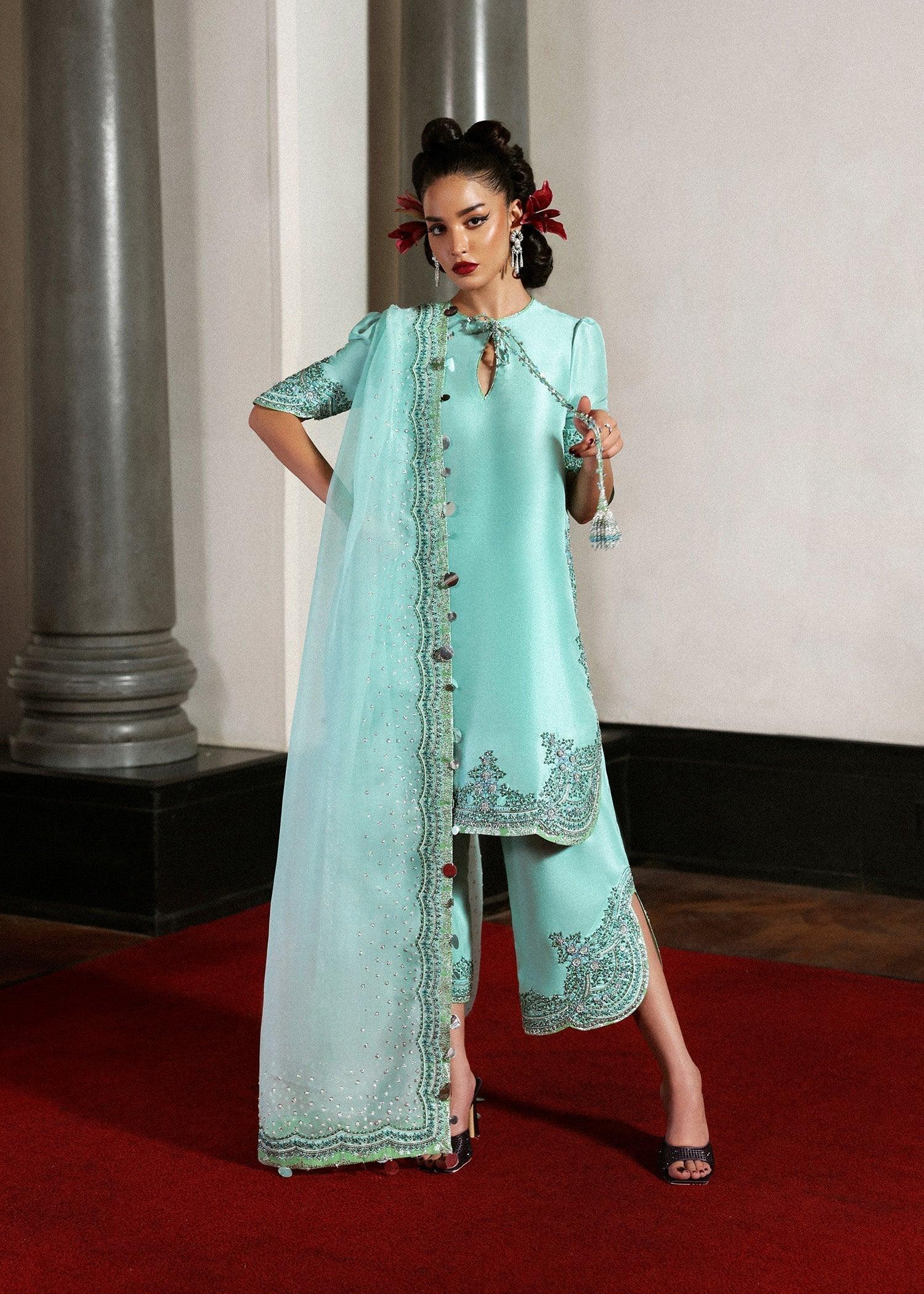 Hussain Rehar I The Scent Luxury Pret 25 I Mynt - Aqsa Fabrics