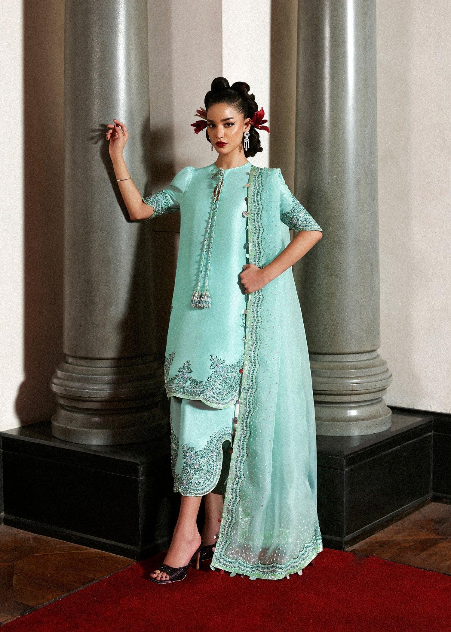 Hussain Rehar I The Scent Luxury Pret 25 I Mynt - Aqsa Fabrics
