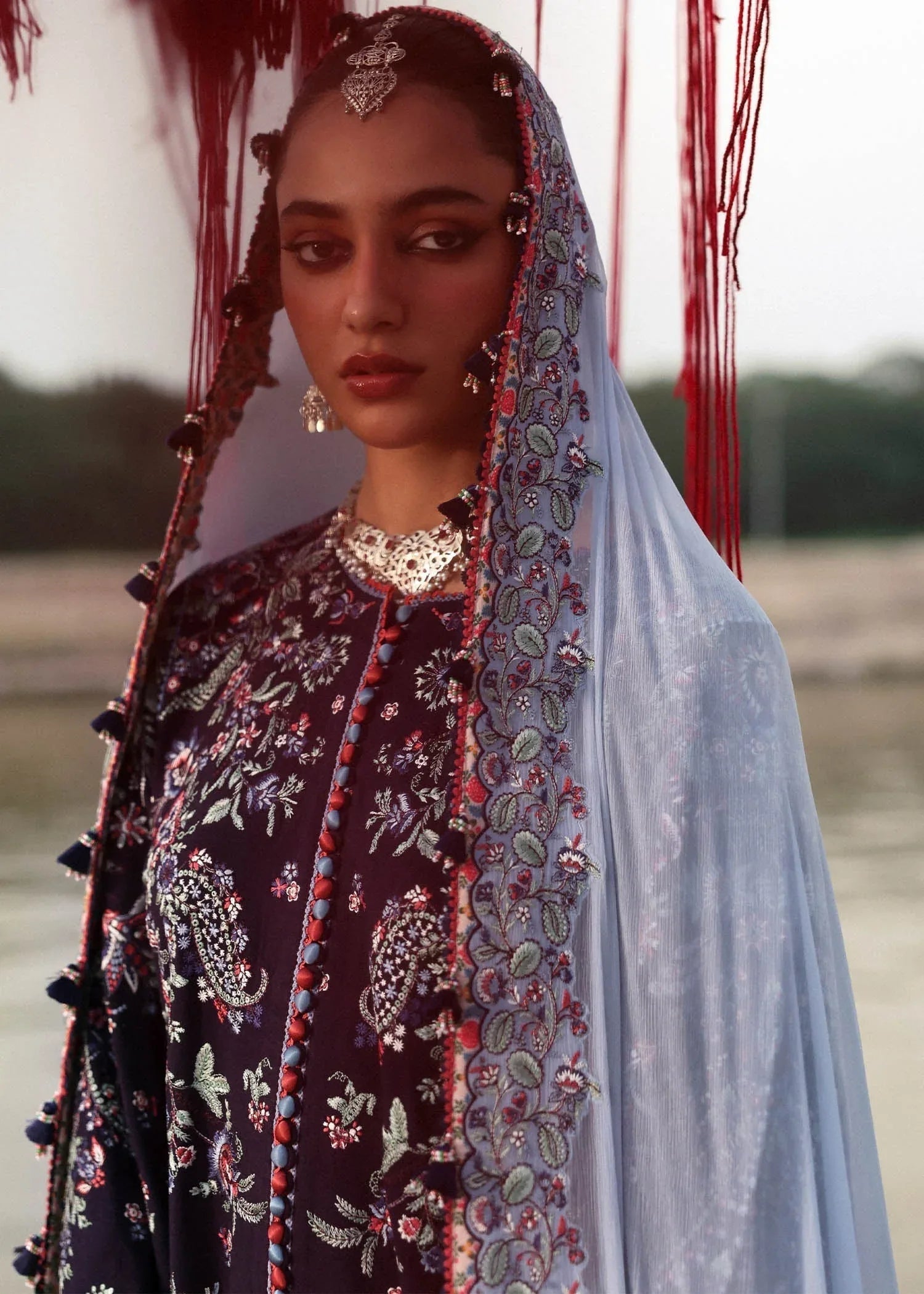 Hussain Rehar | Karandi 25 | Rouge - Aqsa Fabrics