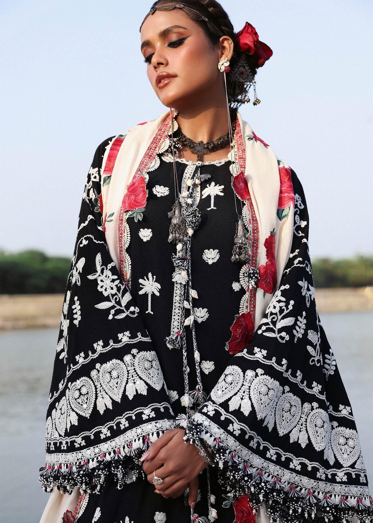 Hussain Rehar | Karandi 25 | Rose - Aqsa Fabrics