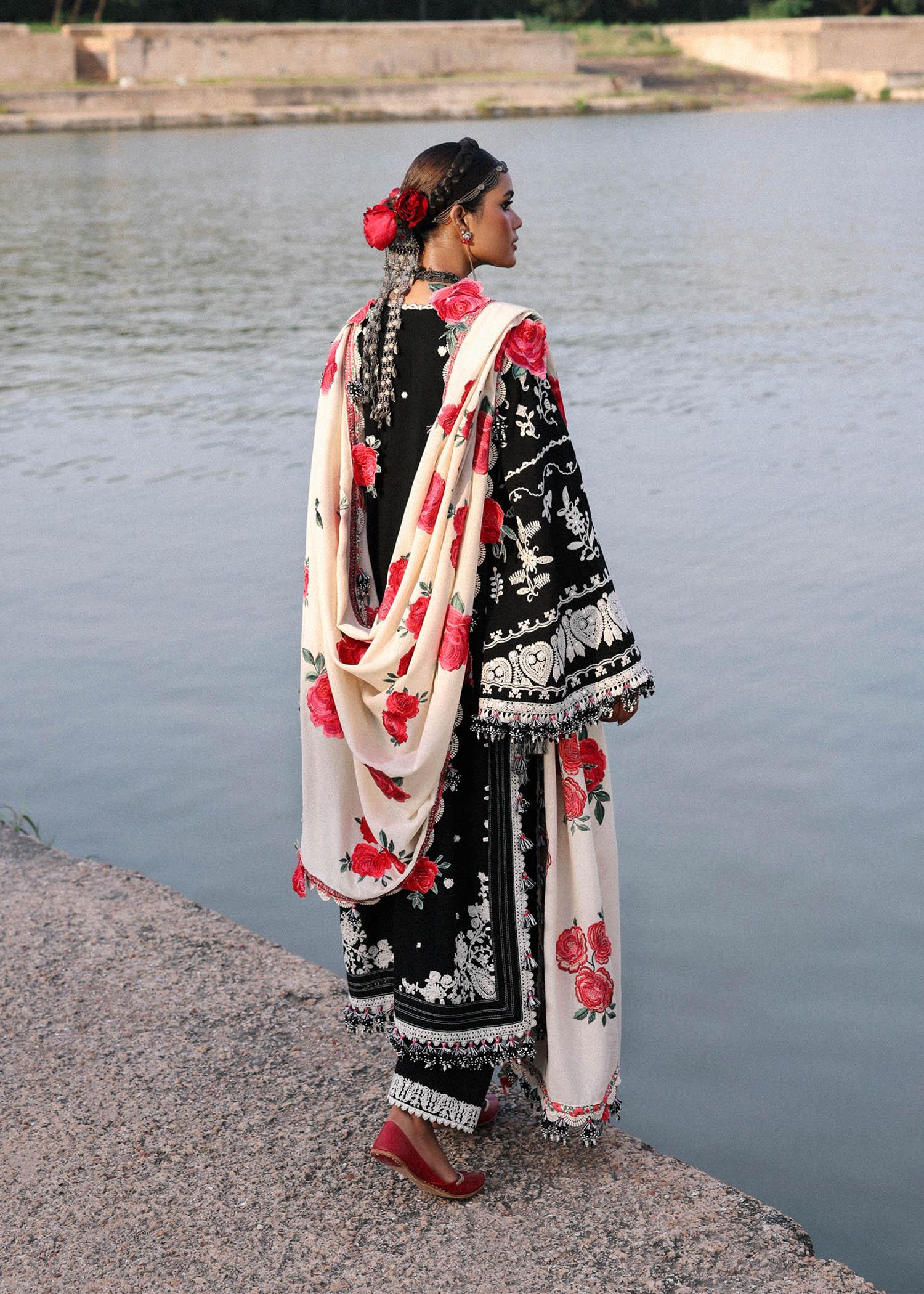 Hussain Rehar | Karandi 25 | Rose - Aqsa Fabrics