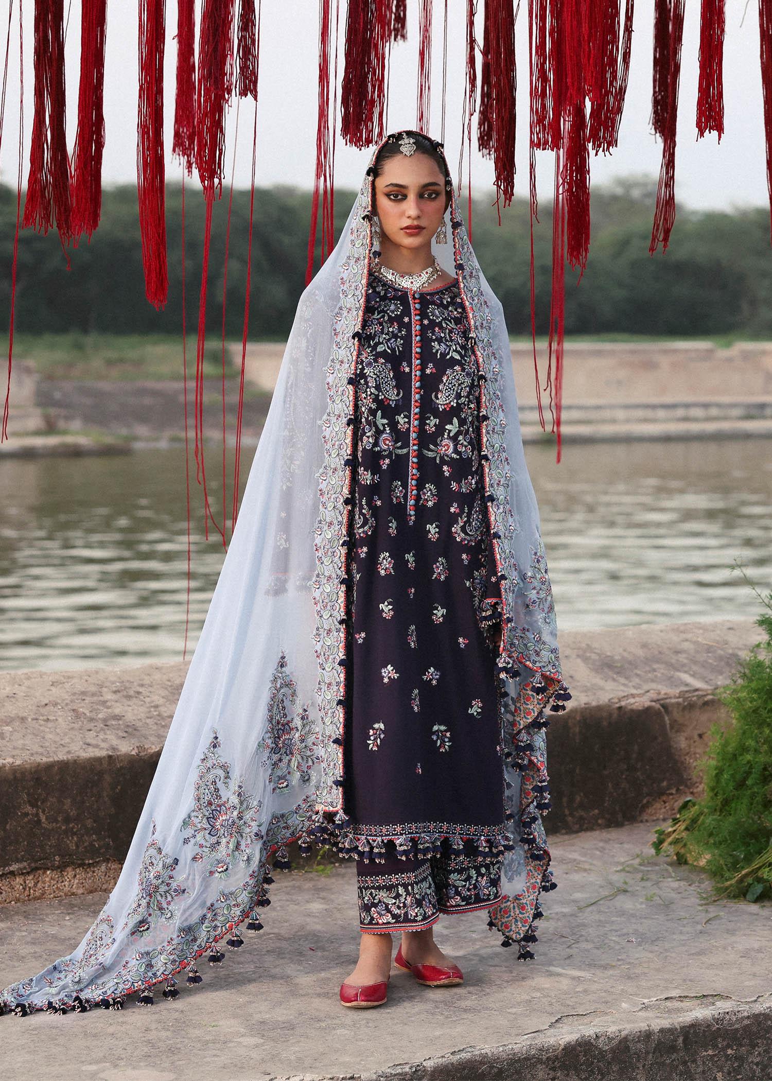 Hussain Rehar | Karandi 25 | Rouge - Aqsa Fabrics