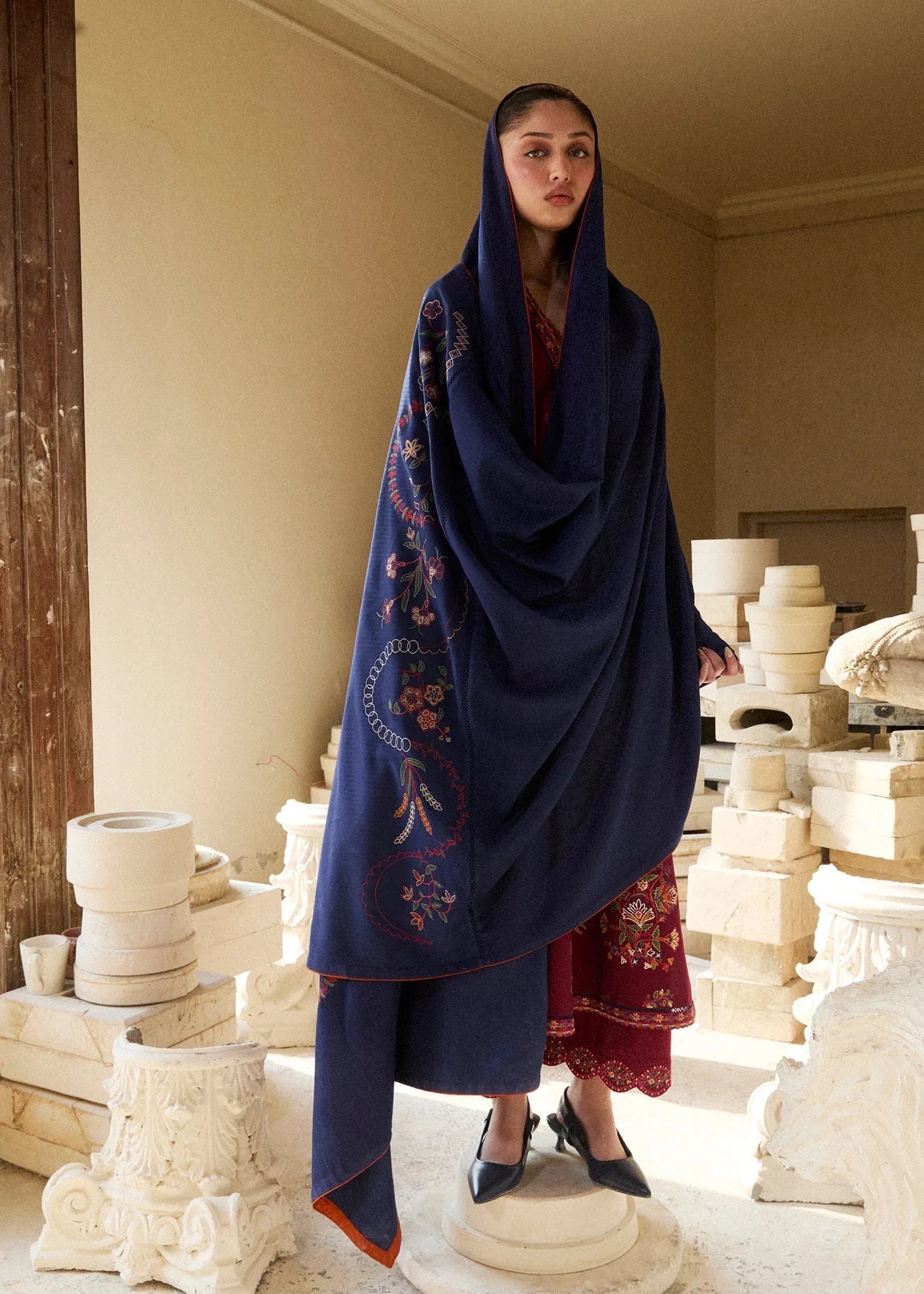 Hussain Rehar | Khaddar Pret 25 | GULNAR - Aqsa Fabrics