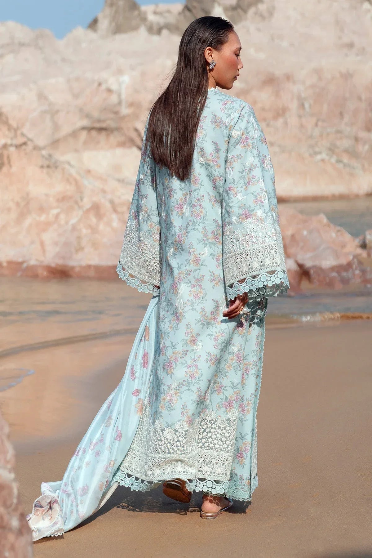 Afrozeh | Summer Together 25 | Aquamarine - Aqsa Fabrics