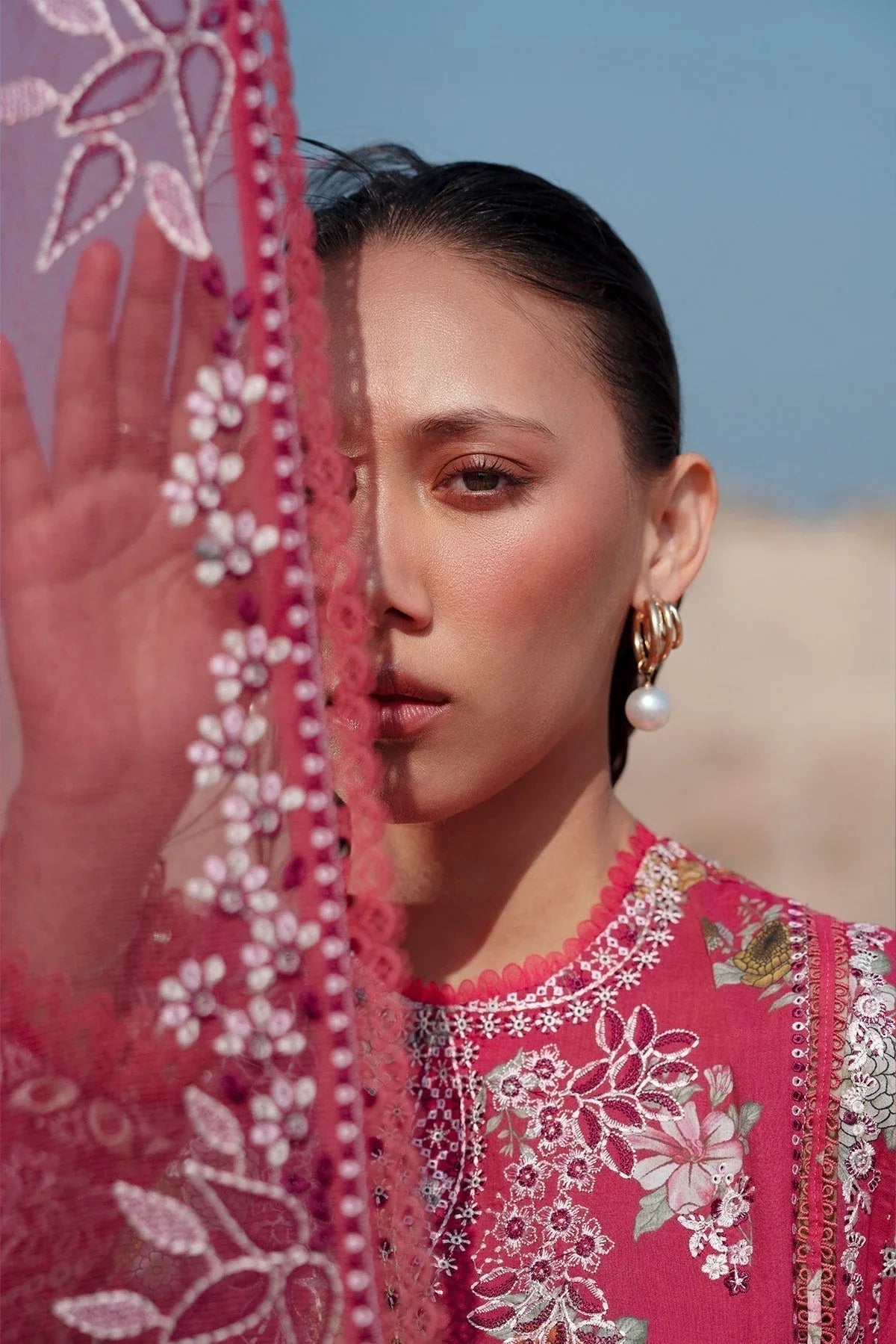 Afrozeh | Summer Together 25 | Pink Ruby - Aqsa Fabrics
