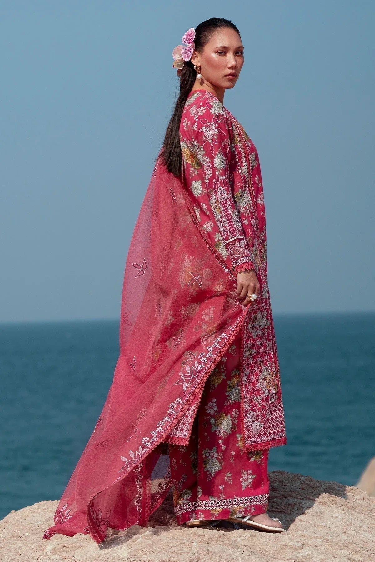 Afrozeh | Summer Together 25 | Pink Ruby - Aqsa Fabrics