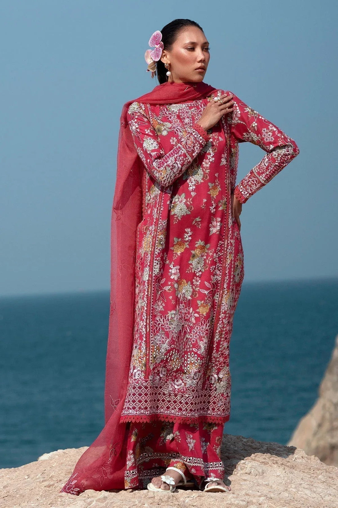 Afrozeh | Summer Together 25 | Pink Ruby - Aqsa Fabrics