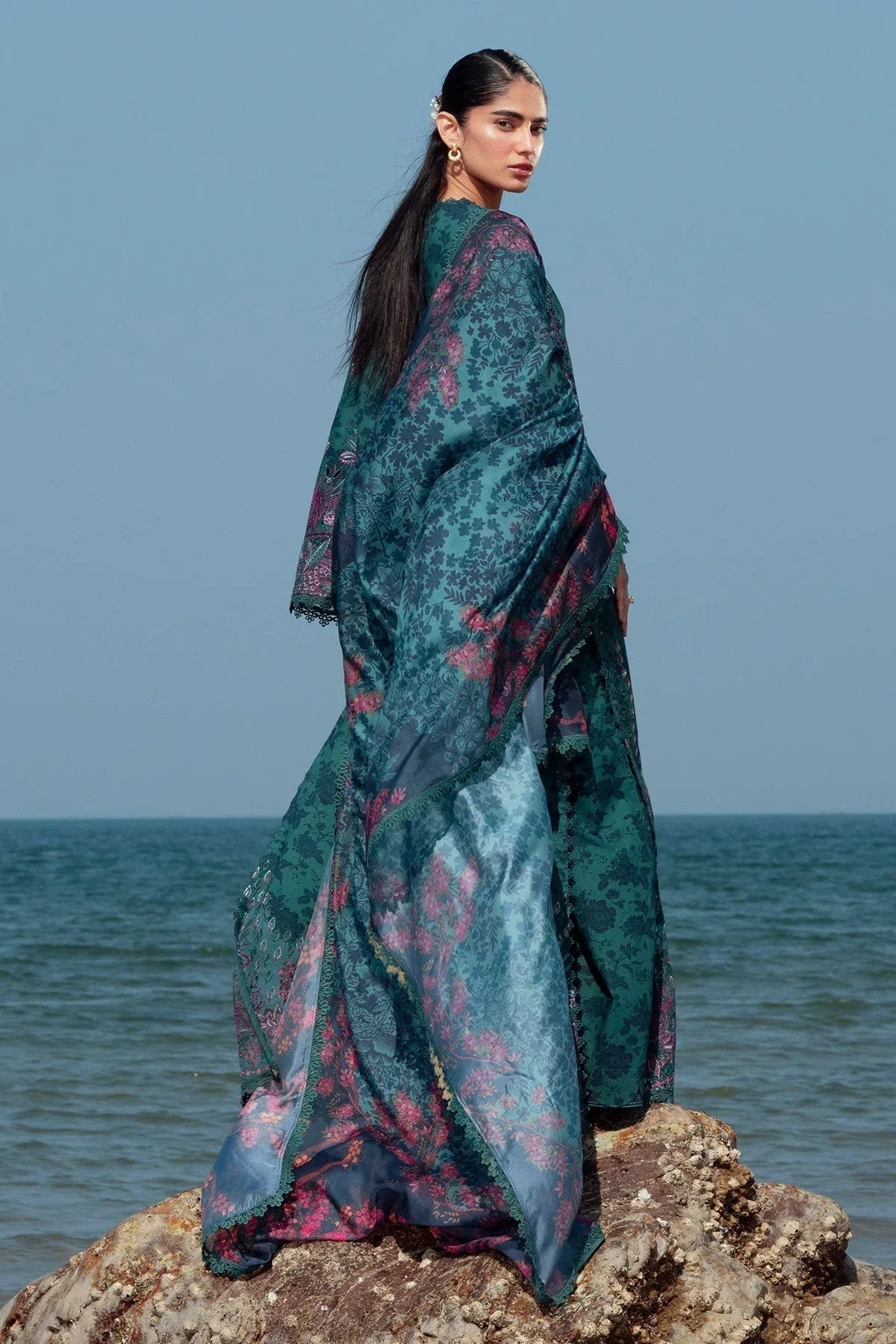 Afrozeh | Summer Together 25 | Emerald - Aqsa Fabrics