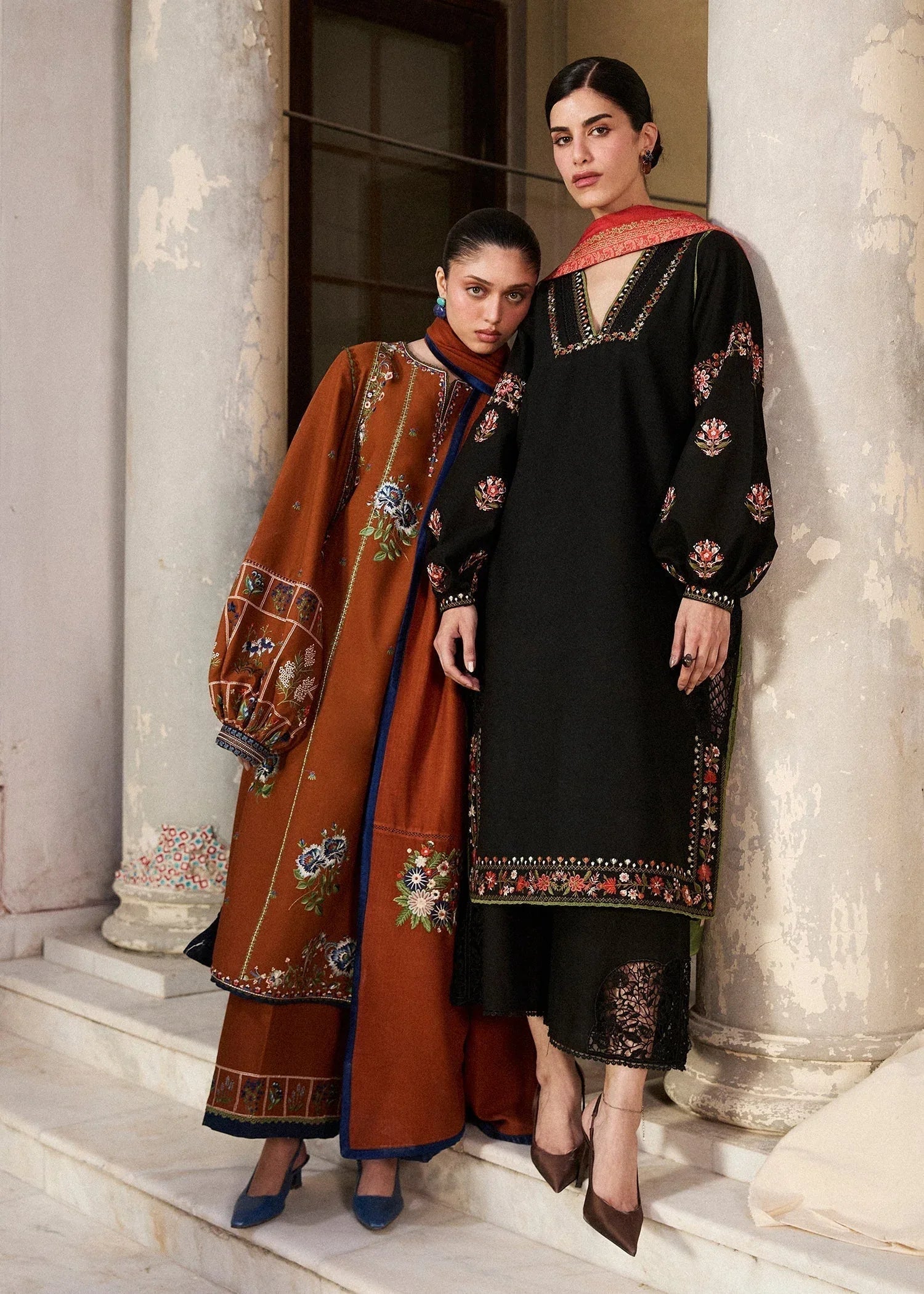 Hussain Rehar | Khaddar Pret 25 | SIYAH - Aqsa Fabrics
