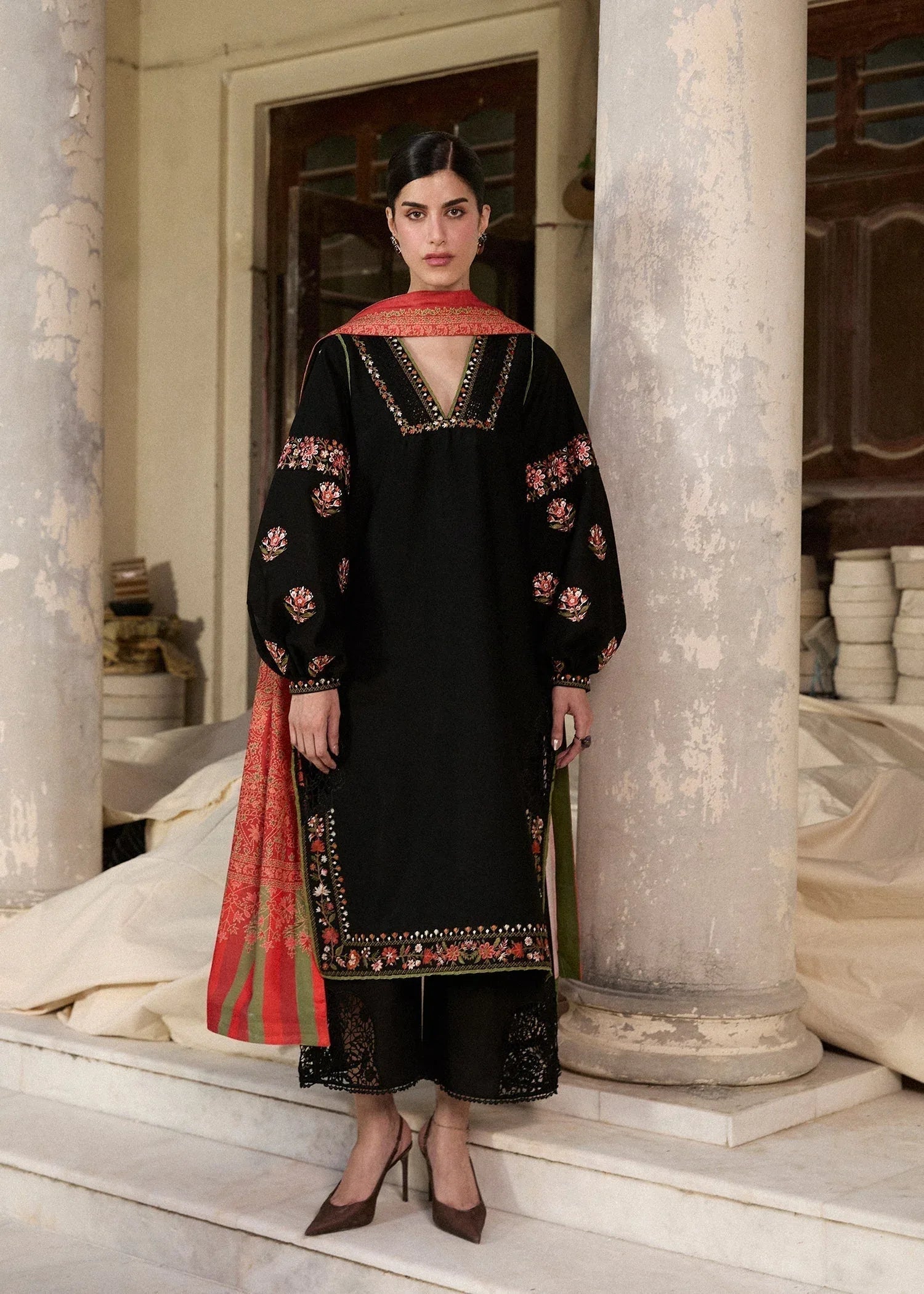 Hussain Rehar | Khaddar Pret 25 | SIYAH - Aqsa Fabrics