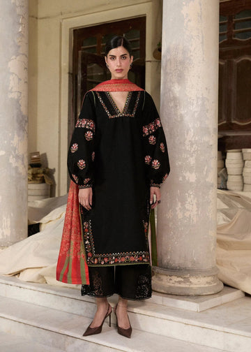 Hussain Rehar | Khaddar Pret 25 | SIYAH - Aqsa Fabrics