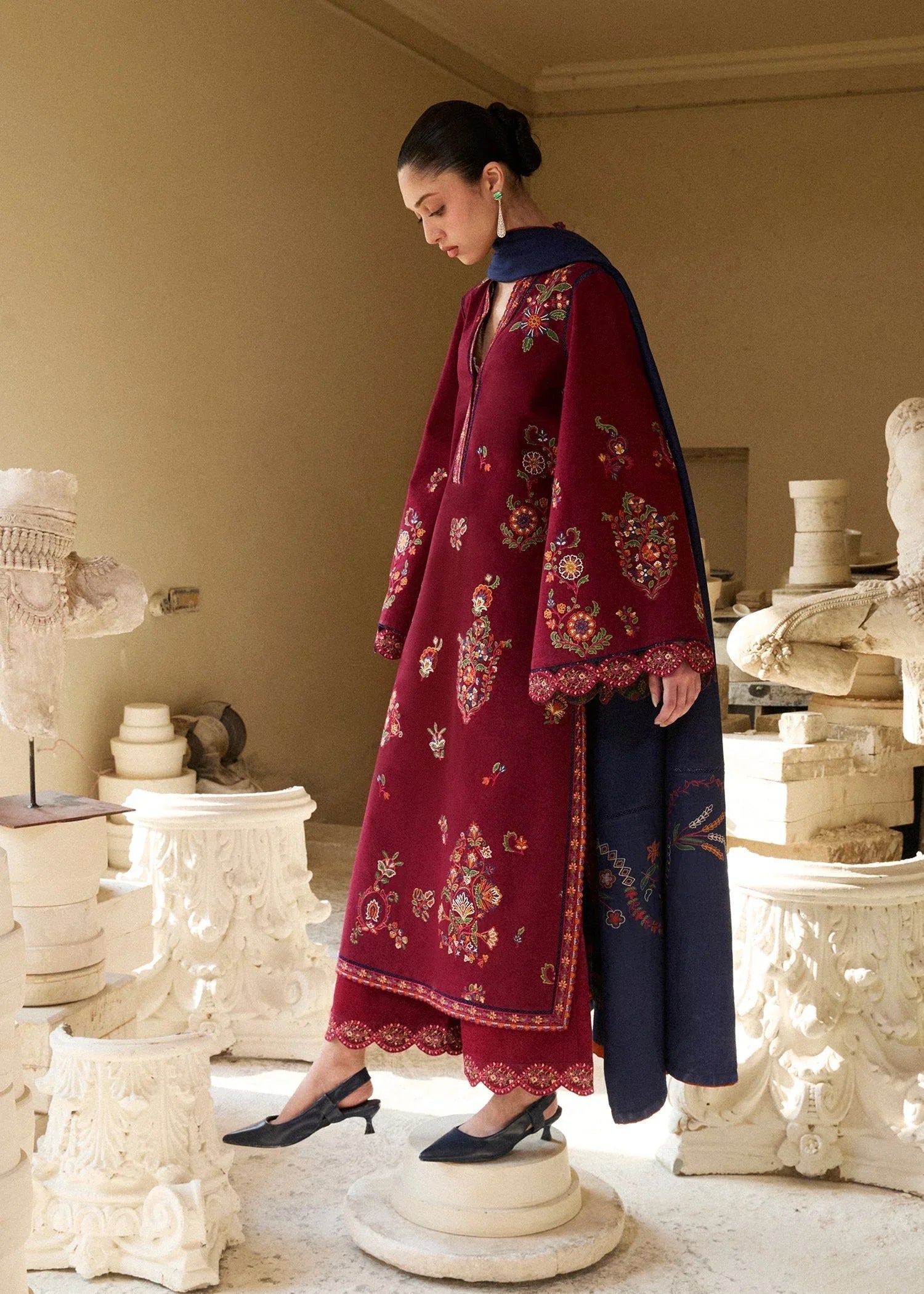 Hussain Rehar | Khaddar Pret 25 | GULNAR - Aqsa Fabrics