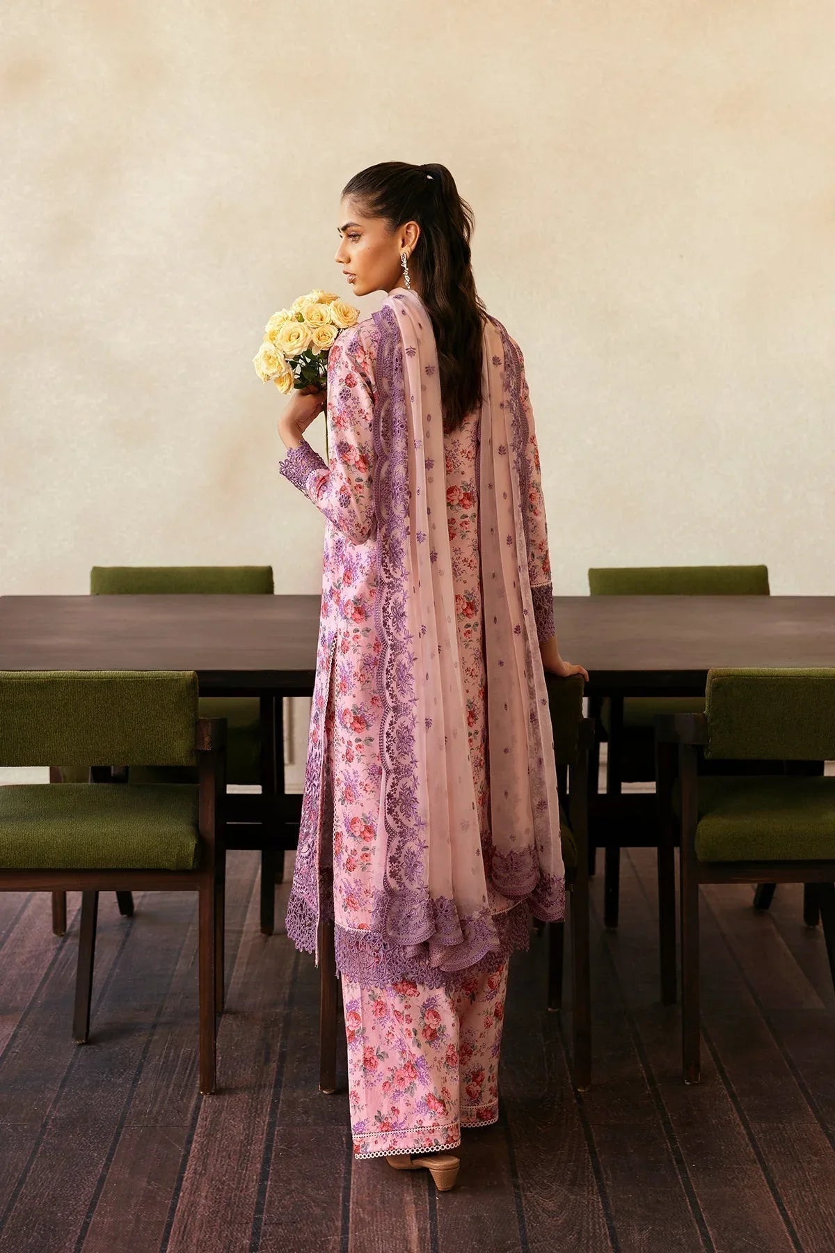 Afrozeh | Day Break | Dusk Laced - Aqsa Fabrics