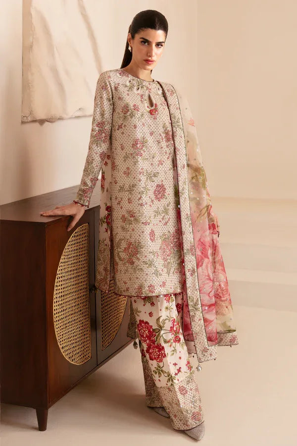 Jazmin | Formals Collection | Raw Silk UR-7034 - Aqsa Fabrics