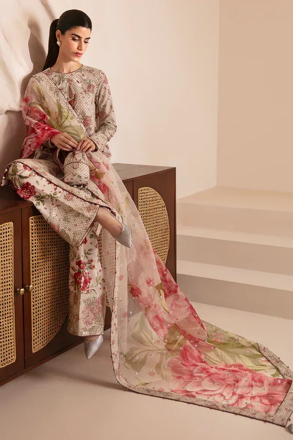 Jazmin | Formals Collection | Raw Silk UR-7034 - Aqsa Fabrics