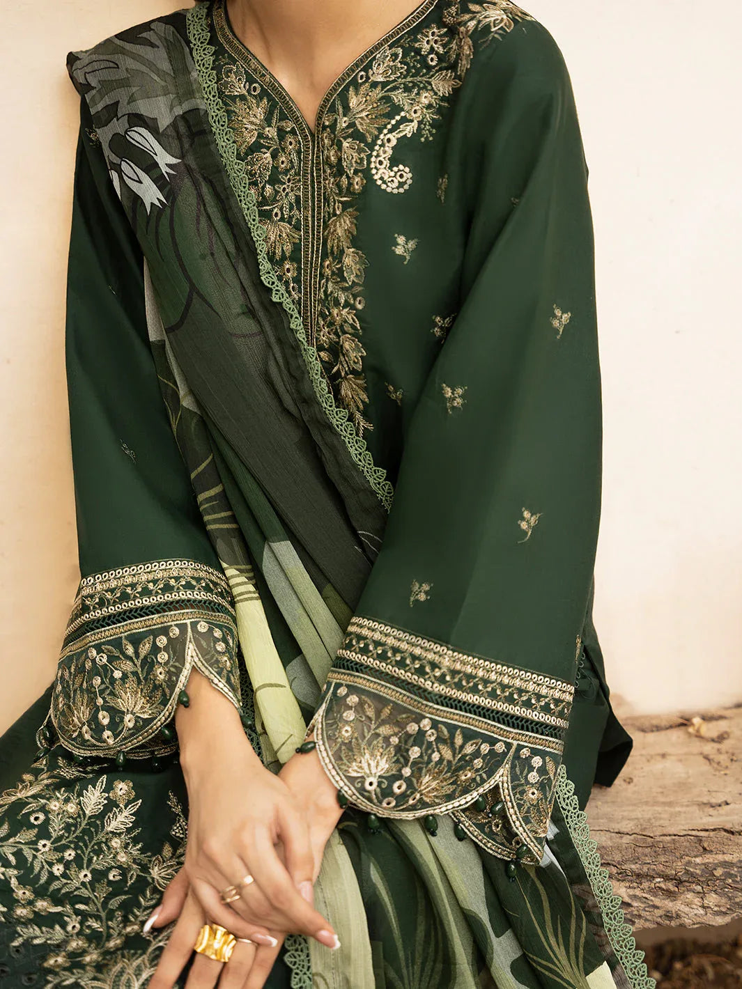 Izel | Dastak Luxury Lawn | ZAIB - Aqsa Fabrics