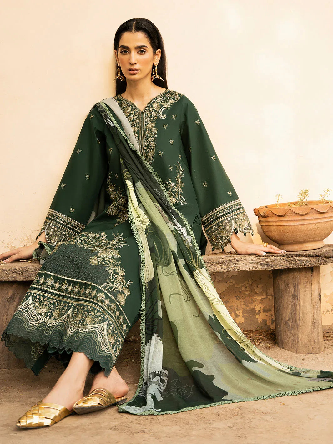 Izel | Dastak Luxury Lawn | ZAIB - Aqsa Fabrics