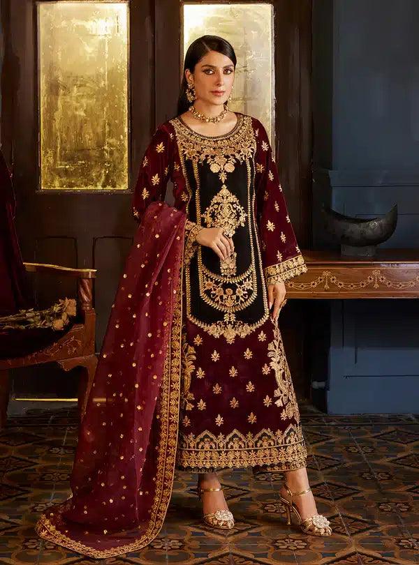 Zainab Chottani | Luxury Velvet Collection 23 | Ziba - Aqsa Fabrics