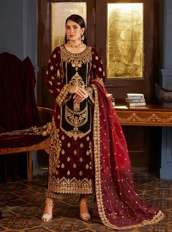Zainab Chottani | Luxury Velvet Collection 23 | Ziba - Aqsa Fabrics