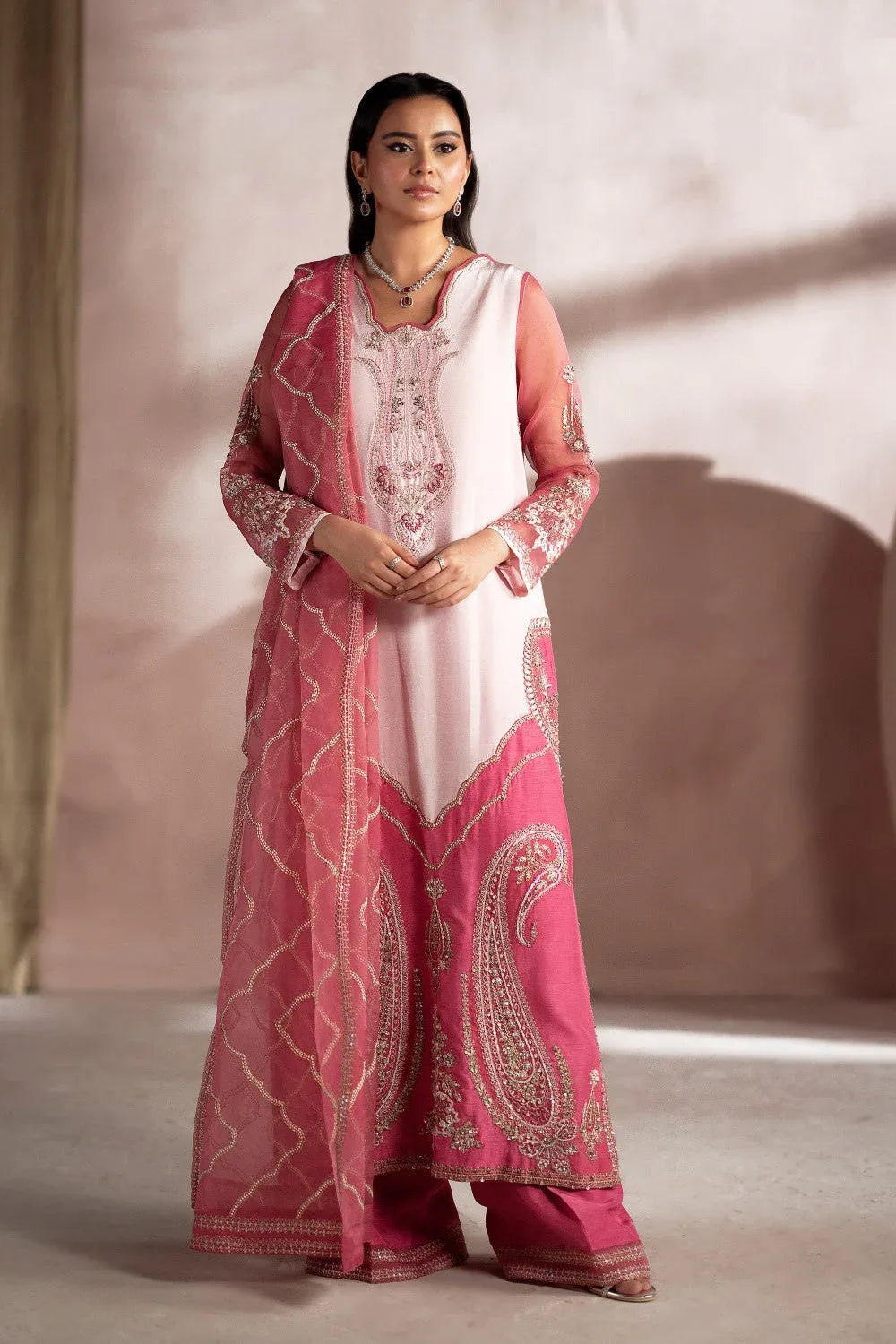 Maryum N Maria | Luna Formals | ZARI - Aqsa Fabrics